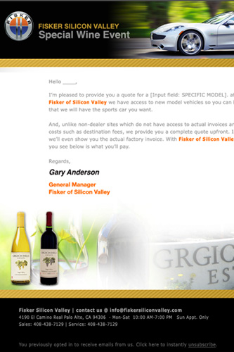 Fisker Silicon Valley :: Email